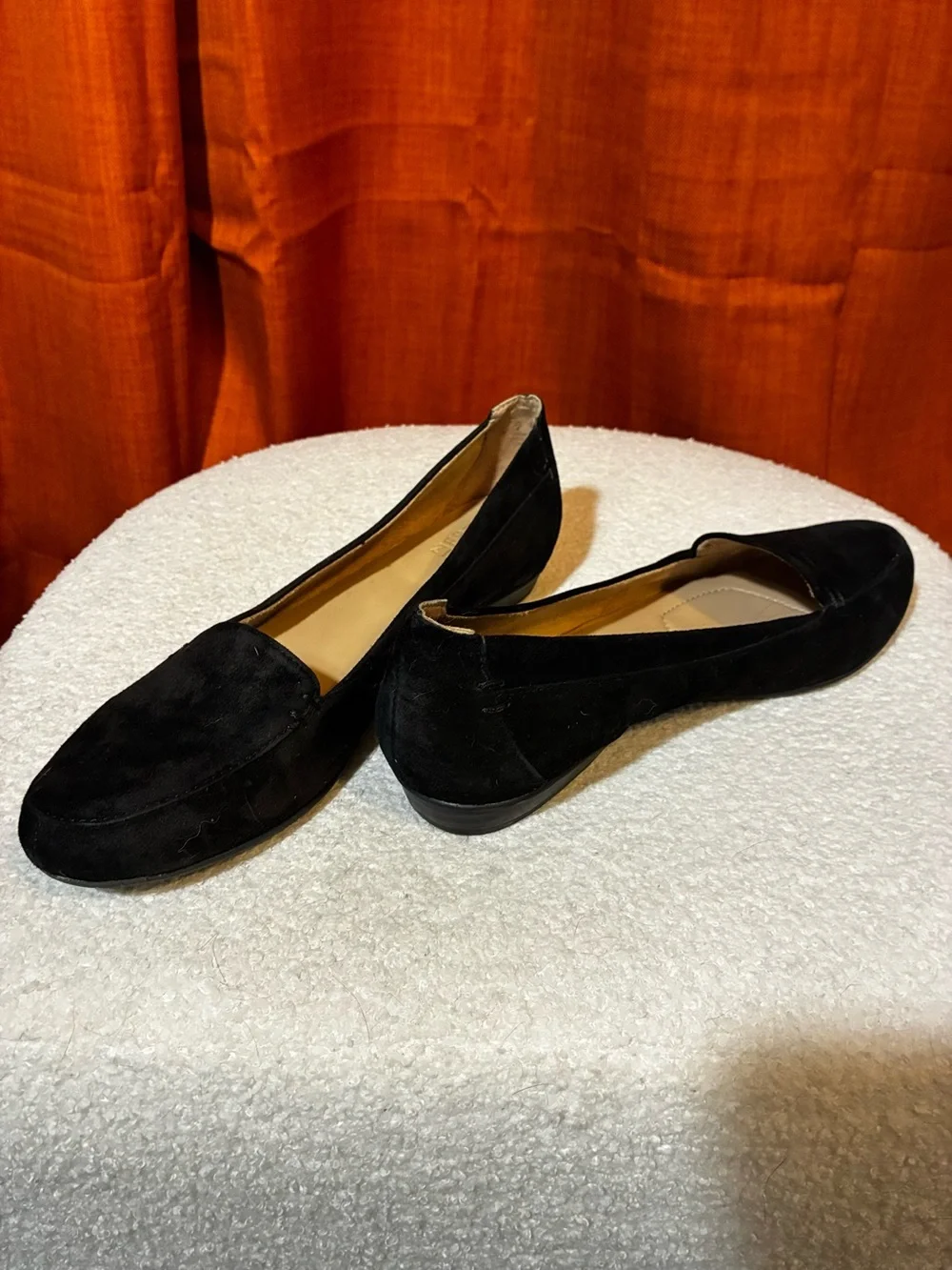 Naturalizer Black Suede Slip-On Loafers